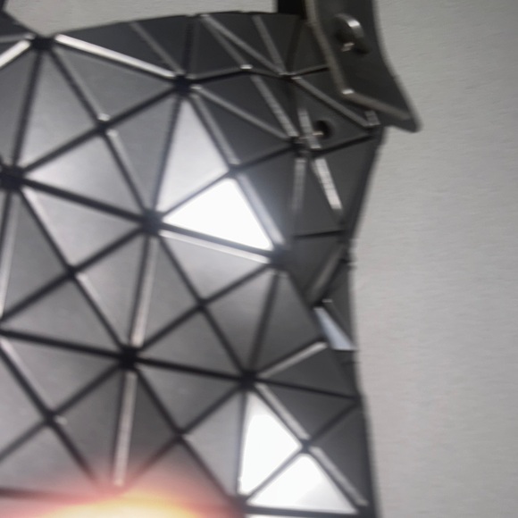 Like new Issey Miyake Silver Geometric Shoulder Bag..”Hot” - Picture 6 of 8